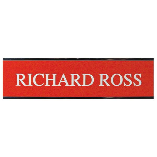 W32 - Standard Aluminum Wall Sign - (BLACK) Frame 2" x 8"