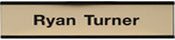 W37 - Standard Aluminum Wall Sign - (BLACK) Frame 2" x 10"