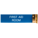 W45 - Aluminum Corridor Sign - (GOLD) Frame 2" x 10"
