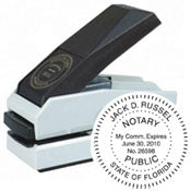 E17-754 - Plastic Desk Embosser 1-1/2" Diameter