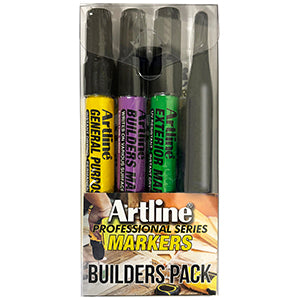 Builders Markers Professional Series Kit 4-Pack