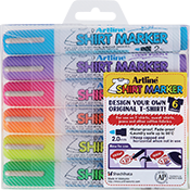 EKT-2 (ASSORTED) T-Shirt Markers 2.0mm Writing Width