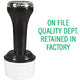 F30 - Industrial Xtra-Large Inspection Stamp - with/Straight Text 1-3/16" Diameter